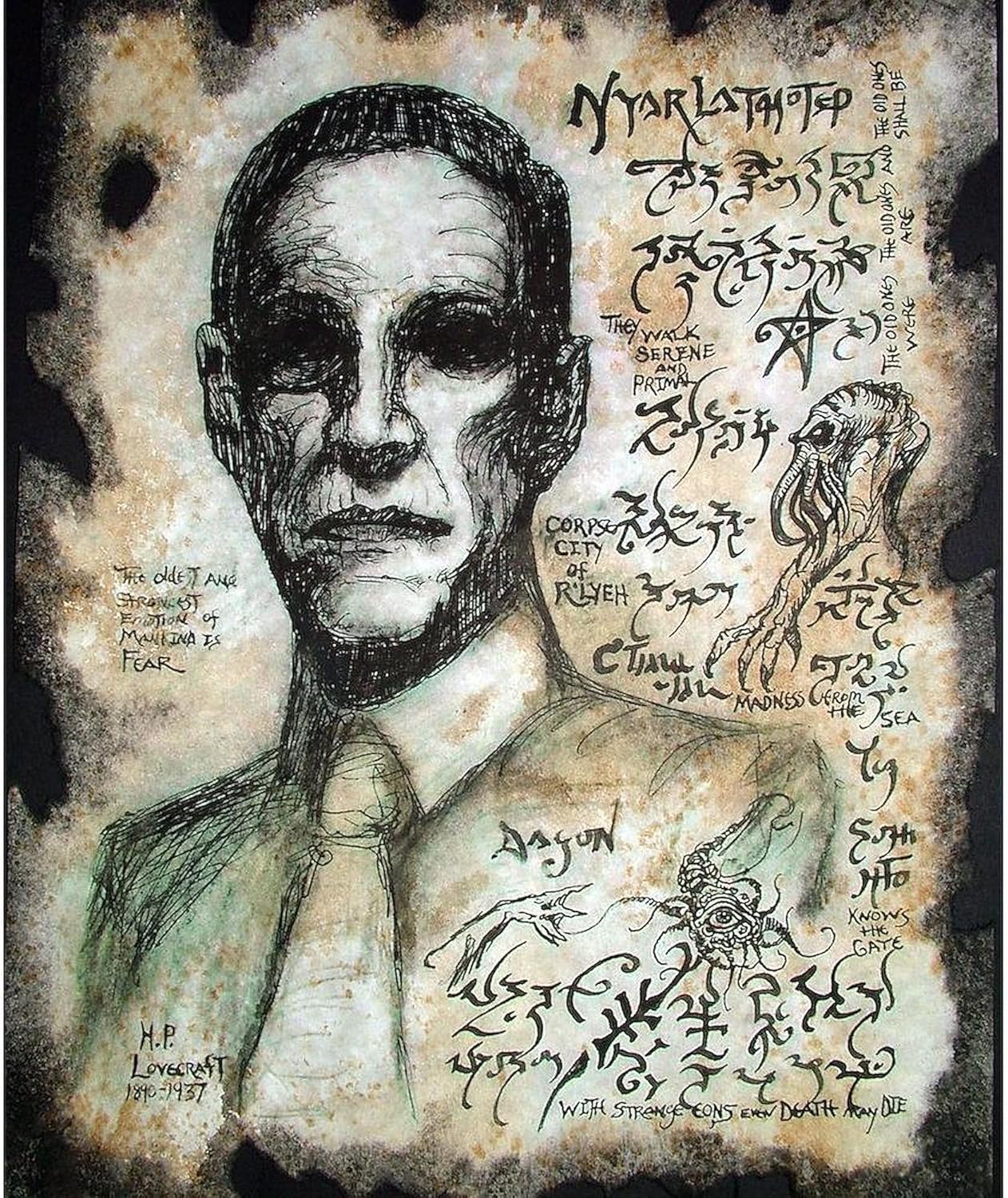 CafePress H.P. Lovecraft Throw Blanket Super Soft Fleece Plush Throw Blanket, 60"x50"