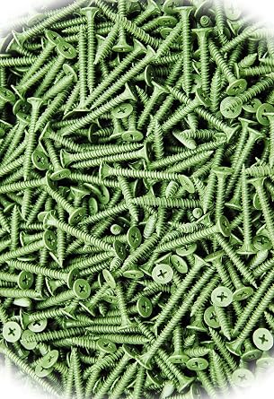 New Pack of 500 Phillips Wafer Head 8 x 1-5/8 Coated Cement Fiber Backer Board Screw Hi-Lo Multi-Purpose Comprehensive Hardware Fastener Assortment Kit MoPNEM01954