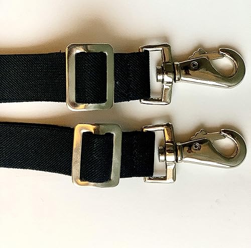 Miniatura 8 de Majestic Ally Pack of 2 Adjustable Length Horse Blanket Sheet Replacement Elastic Leg Strap with Double Swivel Snaps