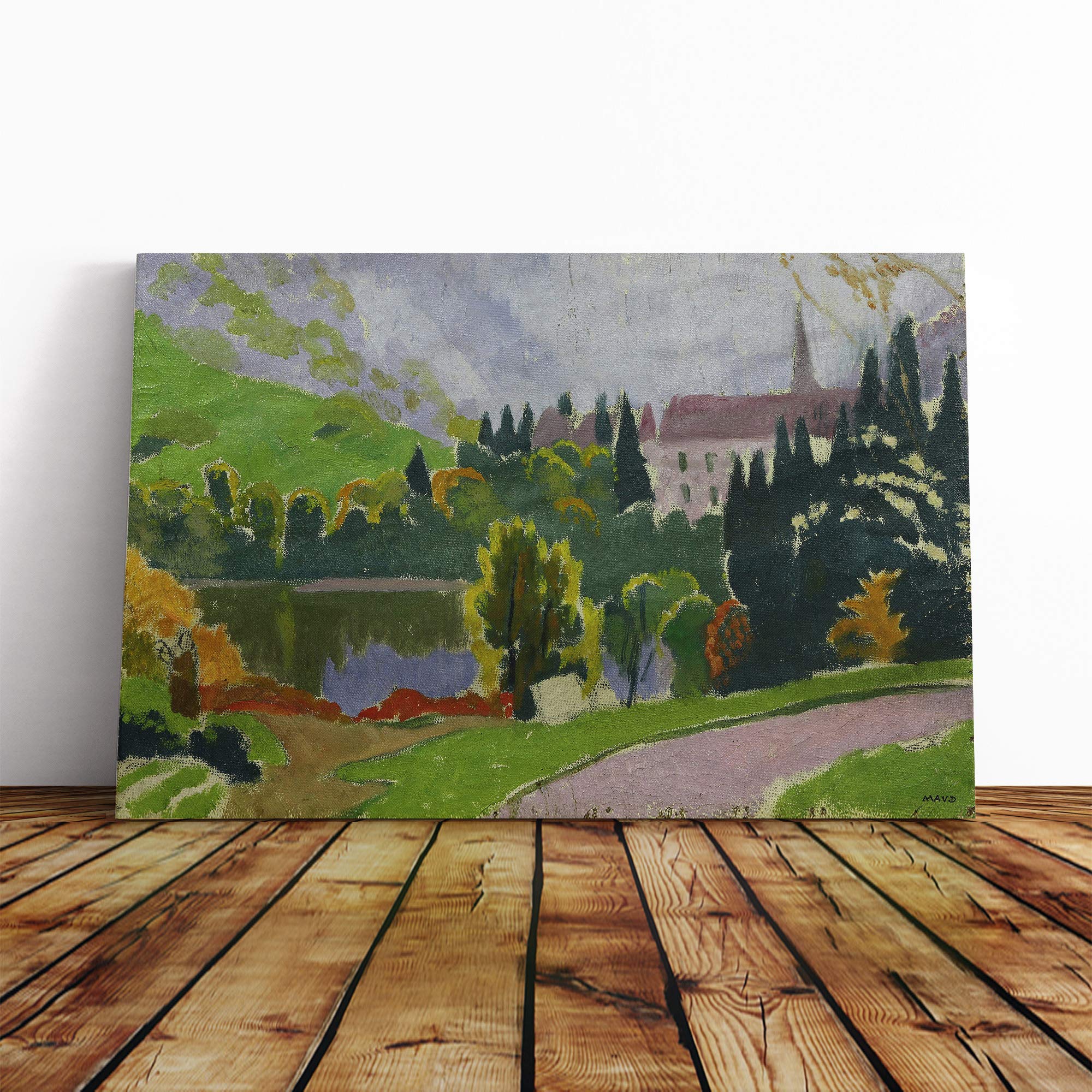 Maurice Denis Landscape Canvas Print | Gallery Wrapped 30mm Frame Wall Art | 30x20 inches | Ready to Hang | Modern Landscape Picture | Living Room Bedroom Lounge Office