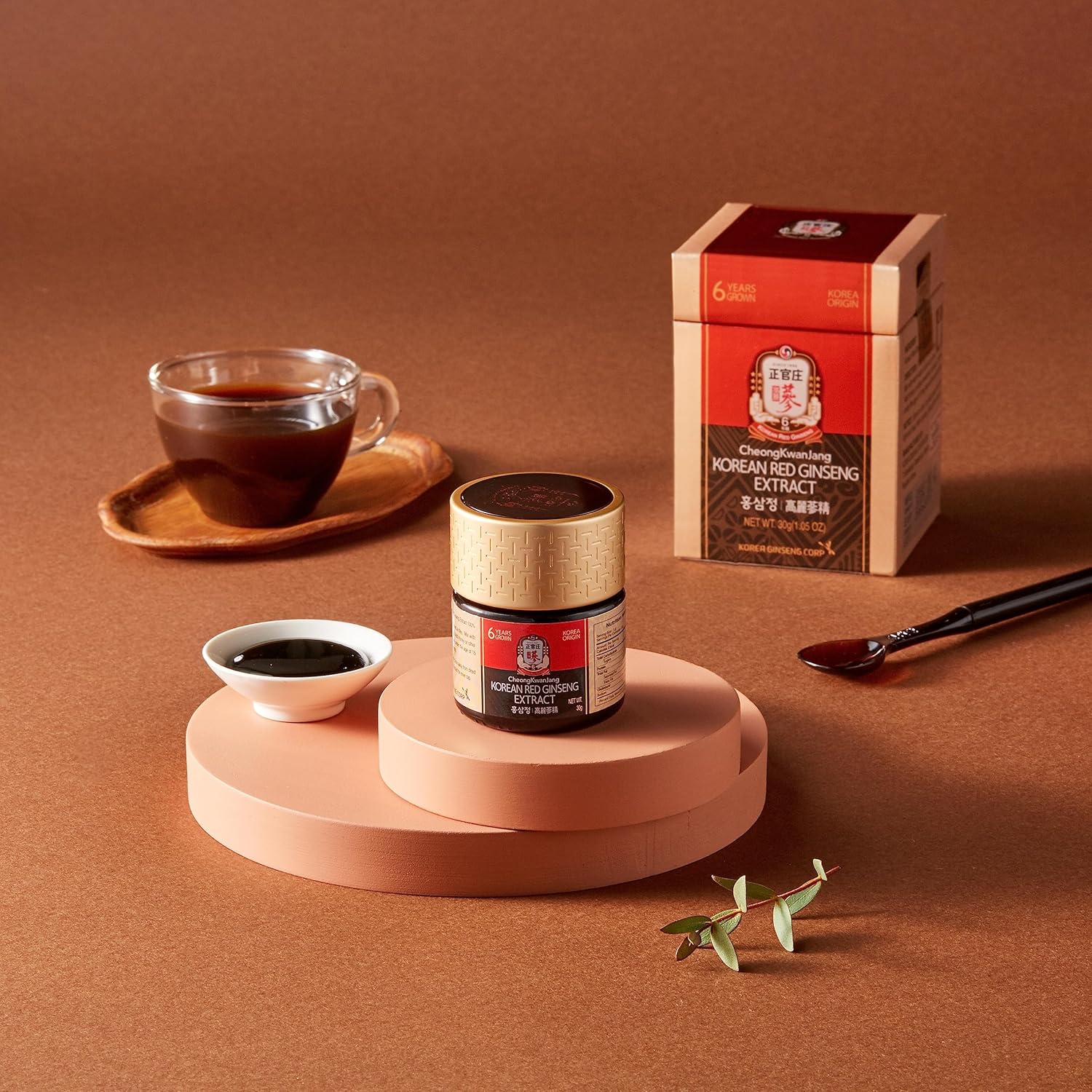 正官庄(ジョンガンジャン) 紅参エキス 高麗人参 サプリ 朝鮮人参 韓国産 6年根 濃縮エキス 30,000mg 100％ 無添加 紅参(ホンサム) ginseng 国内正規品 30g
