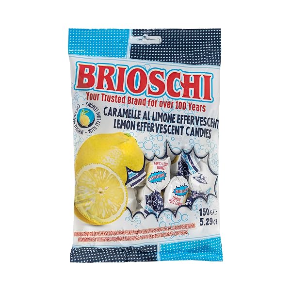 Brioschi Lemon Flavored Effervescent Fizzy Digestive Italian Candies