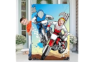 PANTIDE Motocross Photo Door Banner Backdrop Props