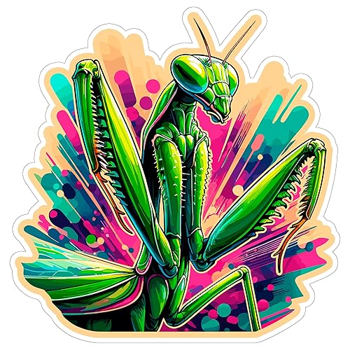 Praying Mantis Sticker 4 Inch Insect Predator Mantodea Green Insect