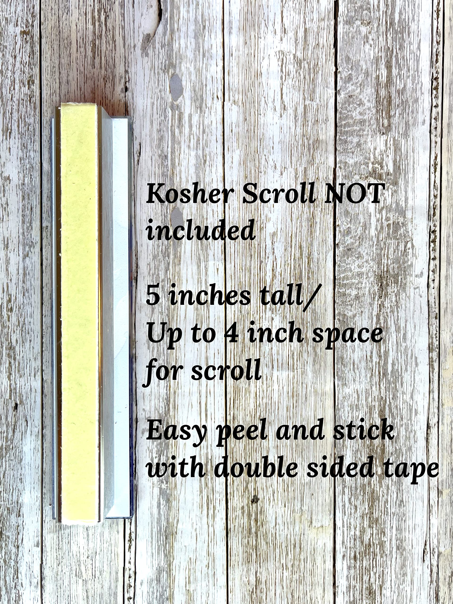 Children's Mezuzah Scroll Cases, Acrylic Aluminum Waterproof, Jewish Baby Naming, Gift for Bris (Moon and Stars)