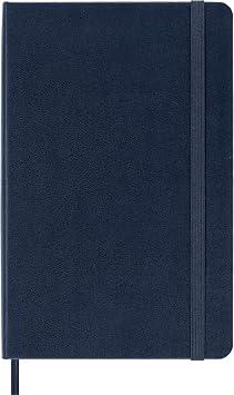 Moleskine Classic Notebook, Hard Cover, Medium (4.5 x 7) Ruled/Lined, Sapphire Blue, 208 Pages