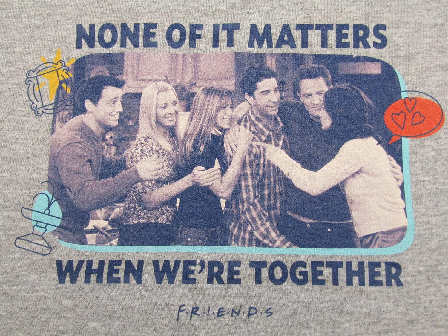 Friends TV Show When We're Together Youth Athletic Heather T-Shirt
