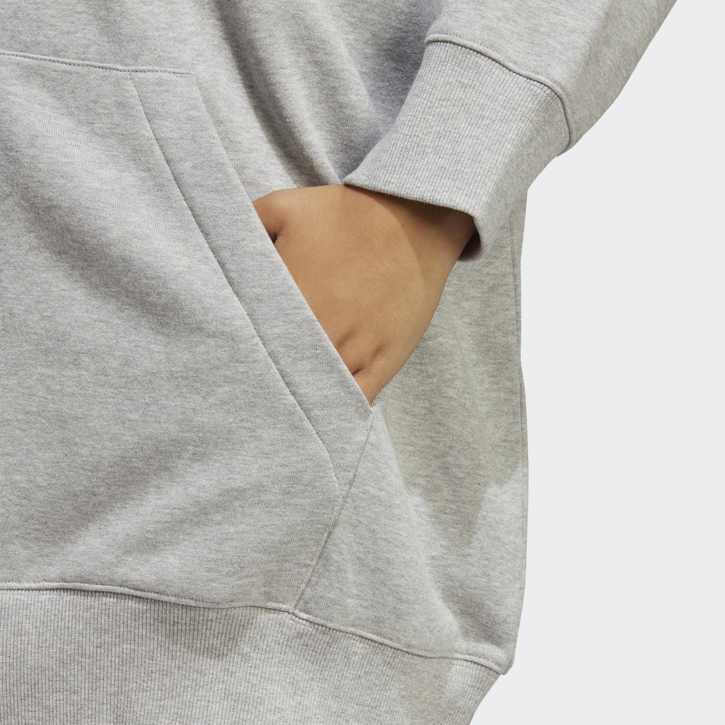 Adidas Damen Essentials Linear Full-Zip French Terry Hoodie (Plus Size) Trainingsjacke mit Kapuze