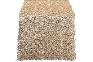 16" x 10' Wedding Table Runner Roll Gold Sequin