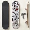 Professional Double Kick Skateboard, 31 inch Maple Deck, ABEC-9 Bearings, 95A PU Wheels, Custom Graphic Design