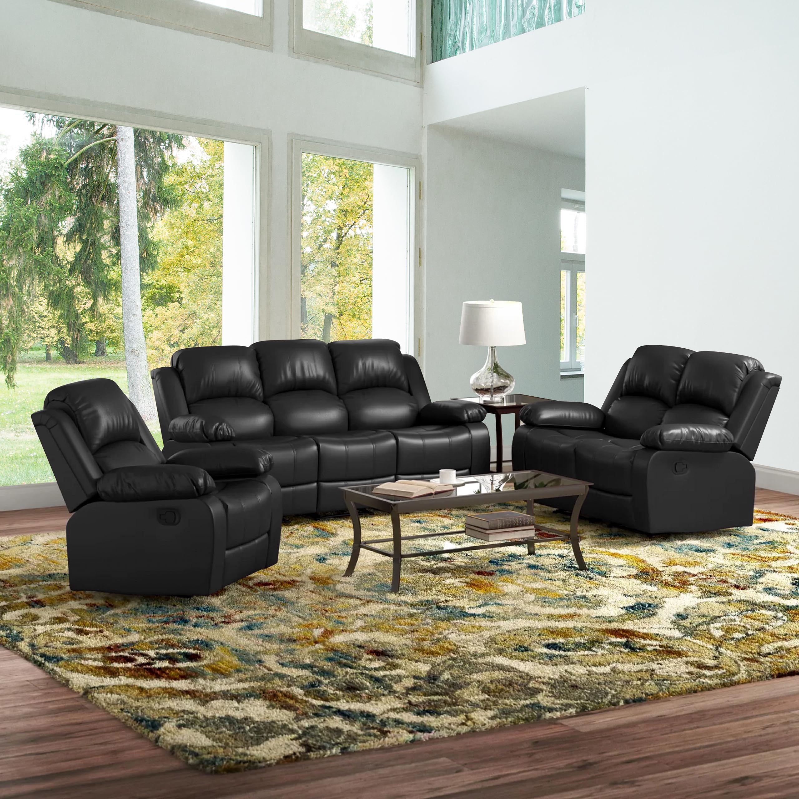 3 Piece Faux Leather Living Room Set