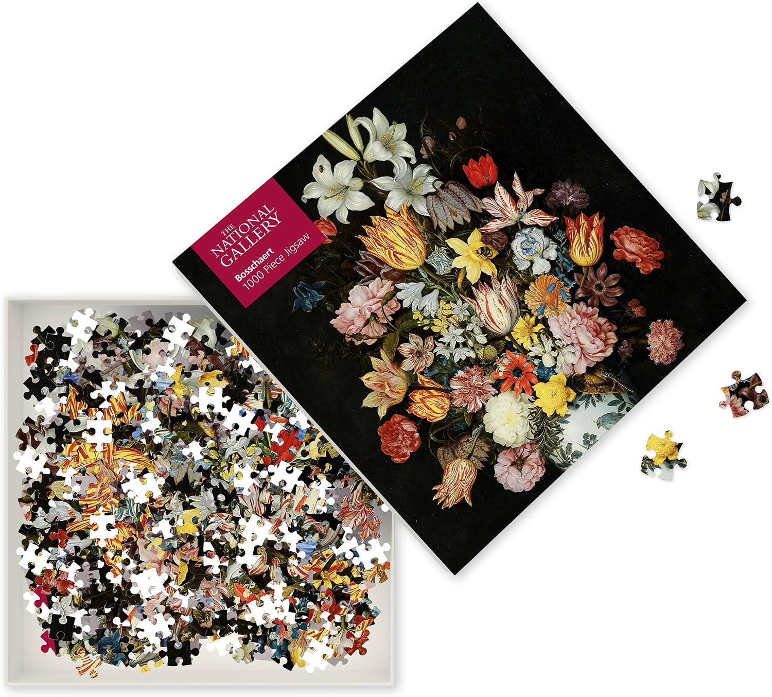 Adult Jigsaw Puzzle National Gallery: Bosschaert the Elder: A Still Life of Flowers: 1000-piece Jigsaw Puzzles