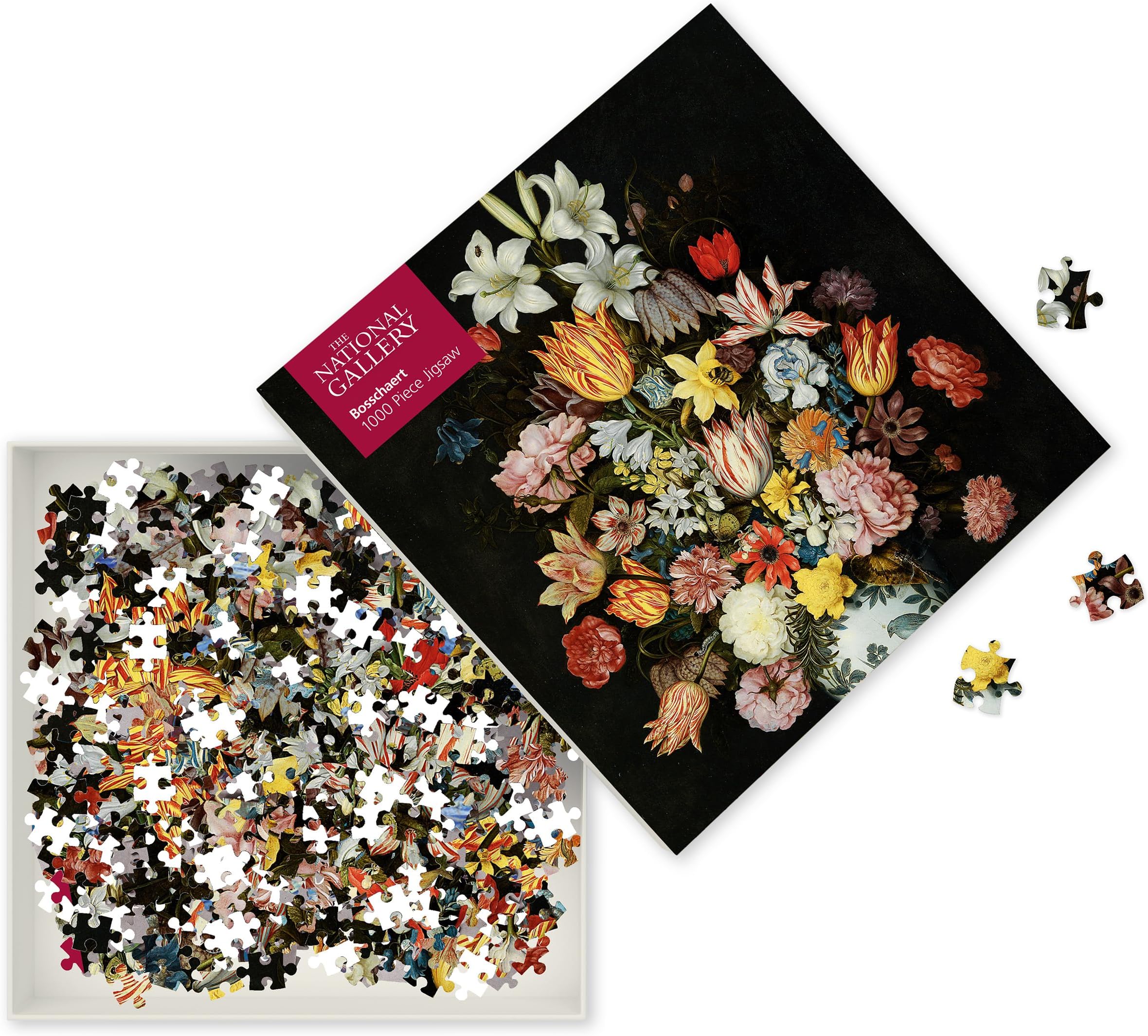 Flame Tree Gift Adult Jigsaw Puzzle National Gallery: Bosschaert the Elder: A Still Life of Flowers: 1000-piece Jigsaw Puzzles