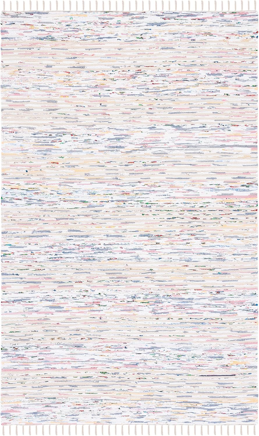SAFAVIEH Montauk Collection Accent Rug - 3' x 5', Beige & Ivory, Handmade Stripe Cotton, Ideal for High Traffic Areas in Entryway, Living Room, Bedroom (MTK625B)