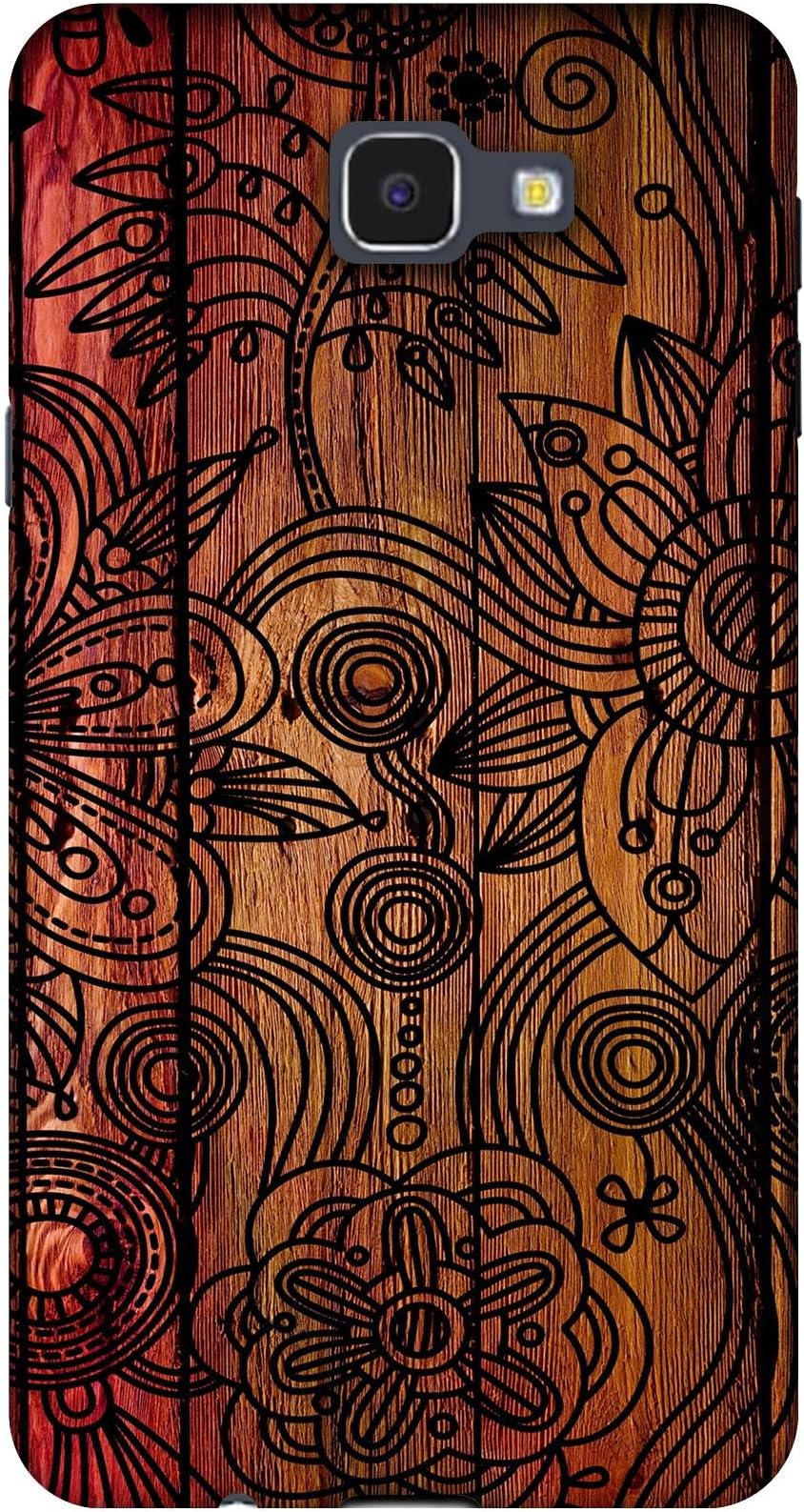 Casotec Dark Wooden Background Design Printed Silicon Soft TPU Back Case Cover for Samsung Galaxy J5 Prime
