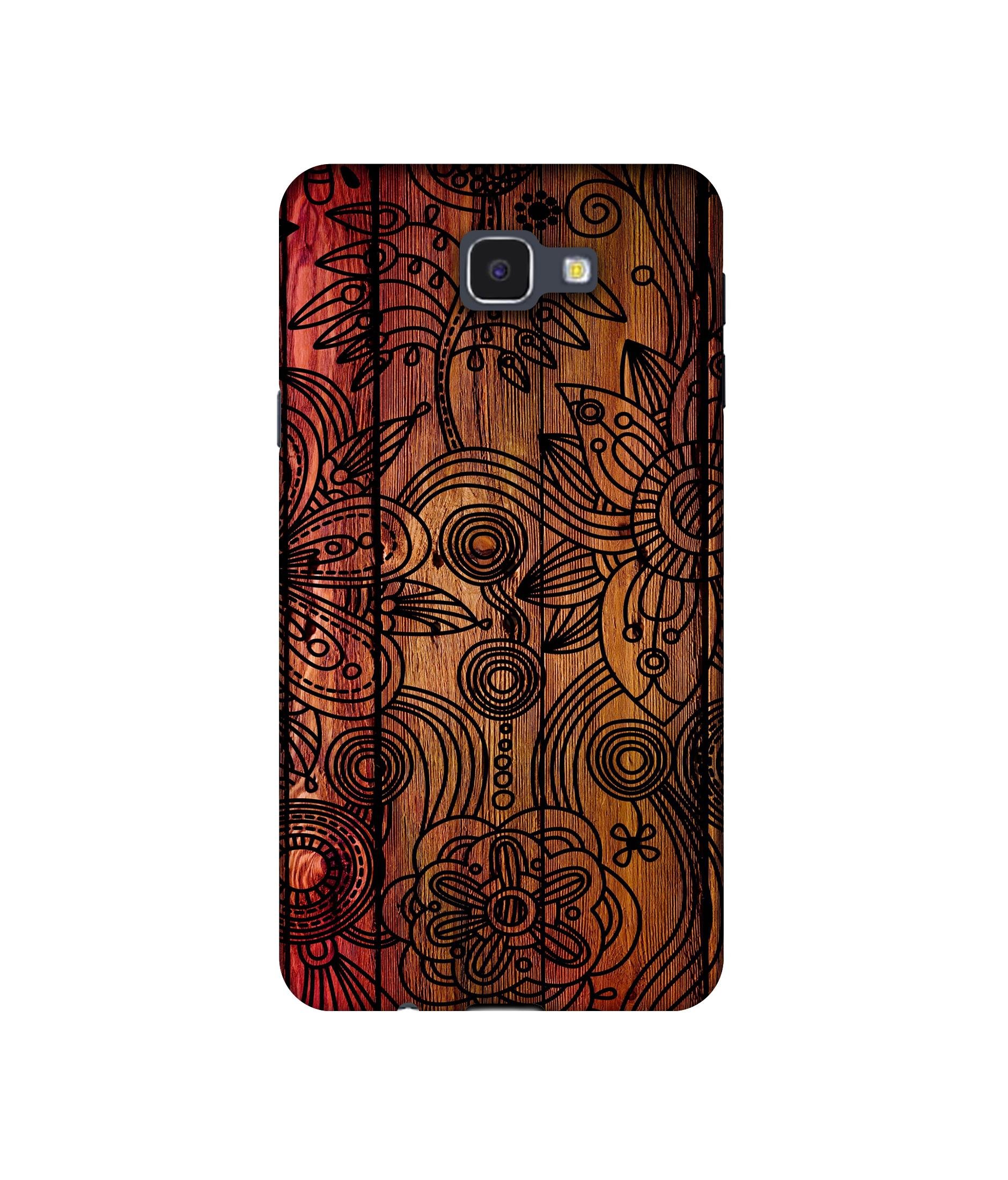Casotec Dark Wooden Background Design Printed Silicon Soft TPU Back Case Cover for Samsung Galaxy J5 Prime