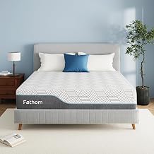FATHOM Plush Queen Mattress 12 Inch Memory Foam Mattress Queen Size Bed in a Box for Back Pain Relief and Cool Sleep with Gel Foam and Removable Fiberglass Free Cover, CertiPUR-US Certified