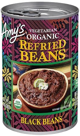 One 15.4 oz Amys Organic Refried Vegetarian Black Beans