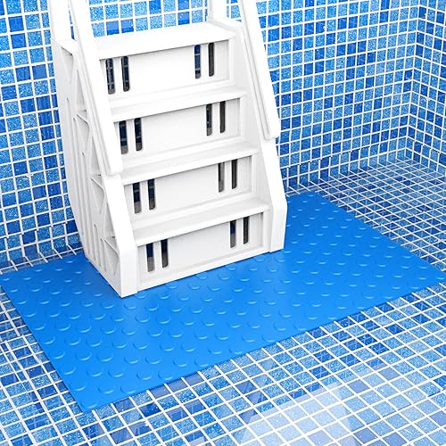 Miniatura 6 de DECOHS Tapete grande para escalera de piscina de 16 x 36 pulgadas, con textura antideslizante, almohadilla protectora para piscinas sobre el suelo