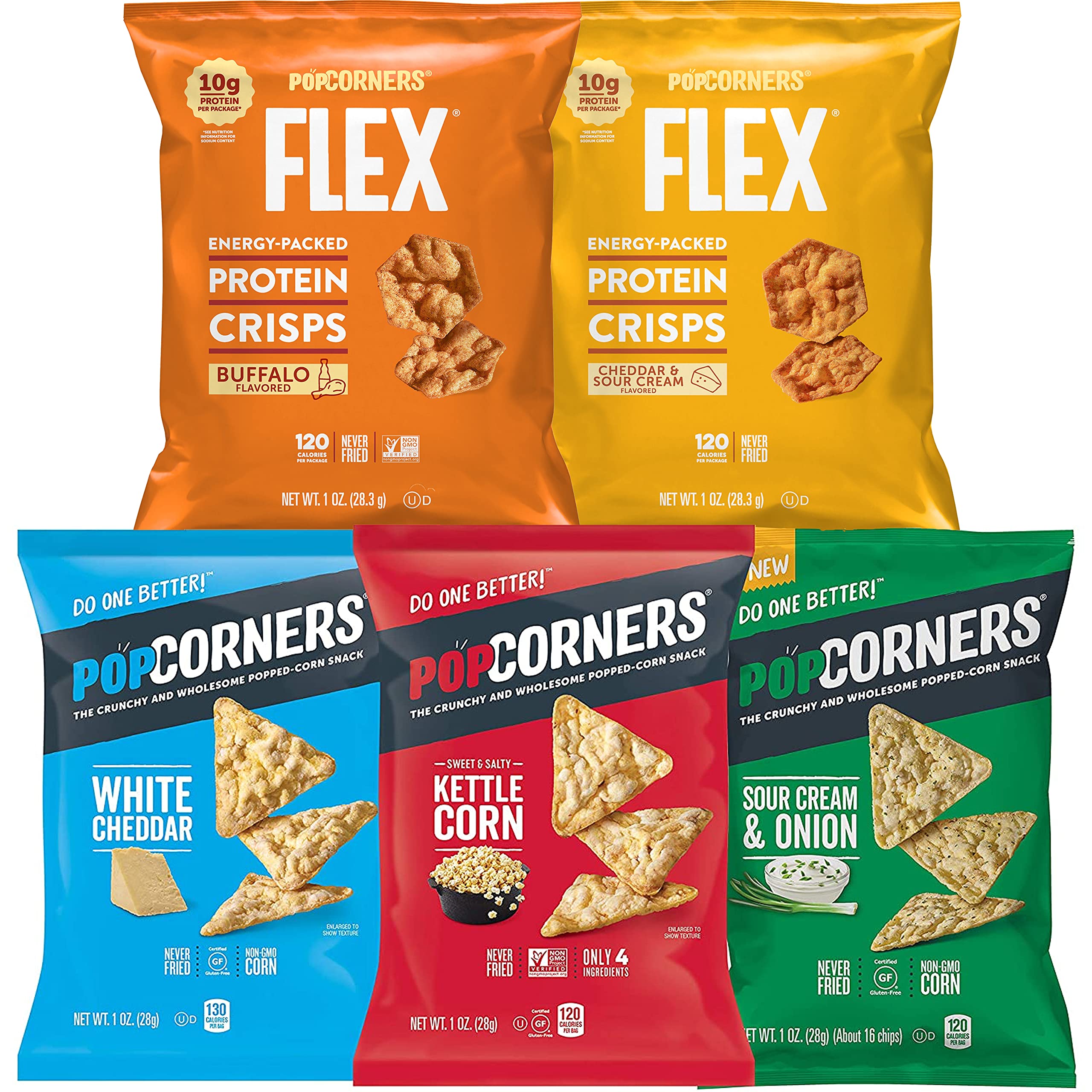Buy Popcorners & Flex Plant Based Protein Chips Variety Pack, Gluten