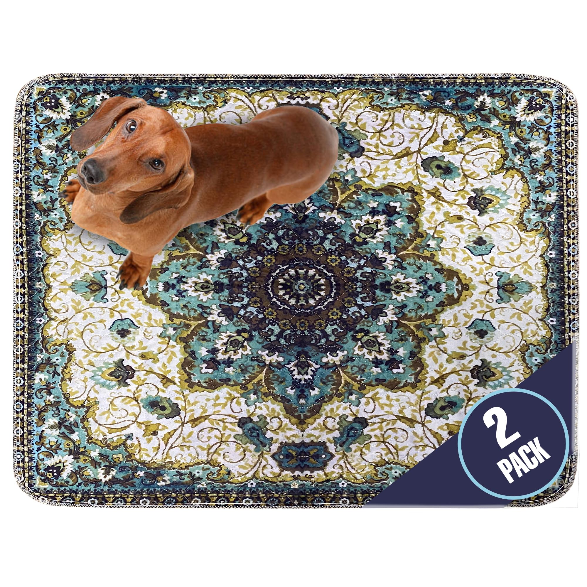 PUPIBOO Washable Pee Pads for Dogs - Super Absorbent Reusable Puppy Training Pads - 100% Waterproof, Leak-Proof & Non-Slip Whelping Pads for Pet Housebreaking โ image 1