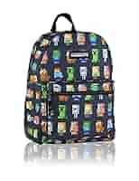 Zaino Minecraft Teen Multi Character - 40x30x14cm, Nero/Verde, Scomparto Laptop, Tasche Esterne - Foto 7