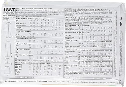 Miniatura 2 de Simplicity Patrones de costura fáciles de coser para mujer, pantalones cortos y faldas de Karen Z, tallas 16-24