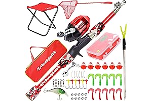 Kids Fishing Pole - Rod Reel Combo Tackle Box Starter Set