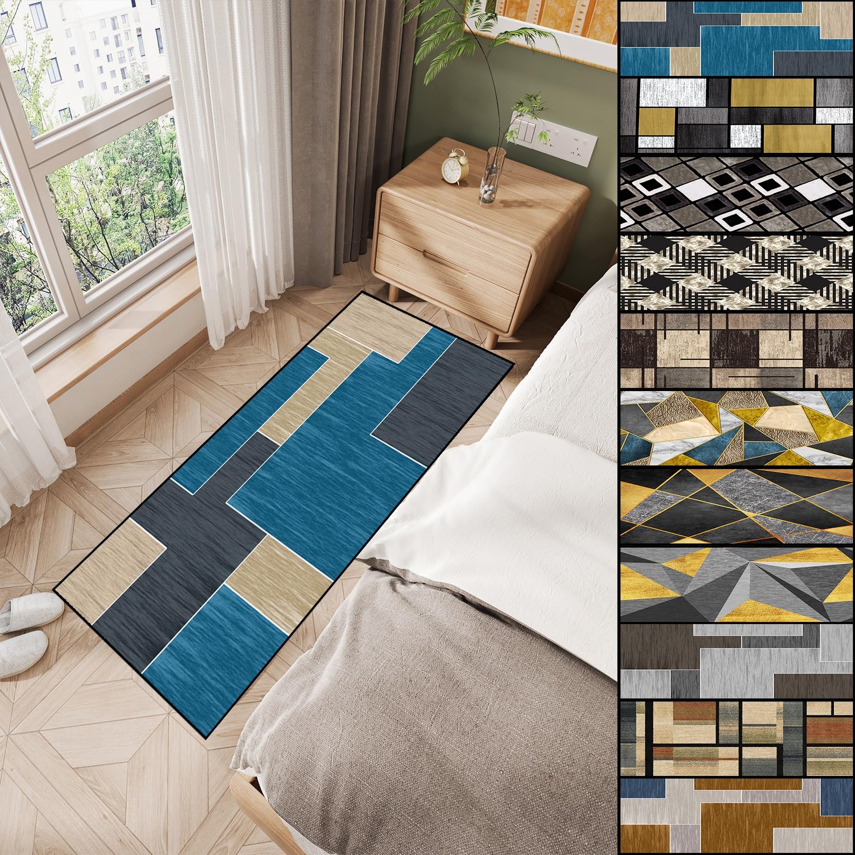 Tapis de passage cuisine et entrée pour un intérieur propre, format 110 x 280 cm
