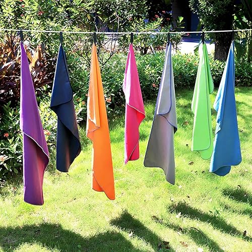 Miniatura 5 de Toalla de microfibra para viajes y deportes Syourself, con formato de secado rápido, absorbente, compacta y suave, adecuada para yoga, gimnasio,