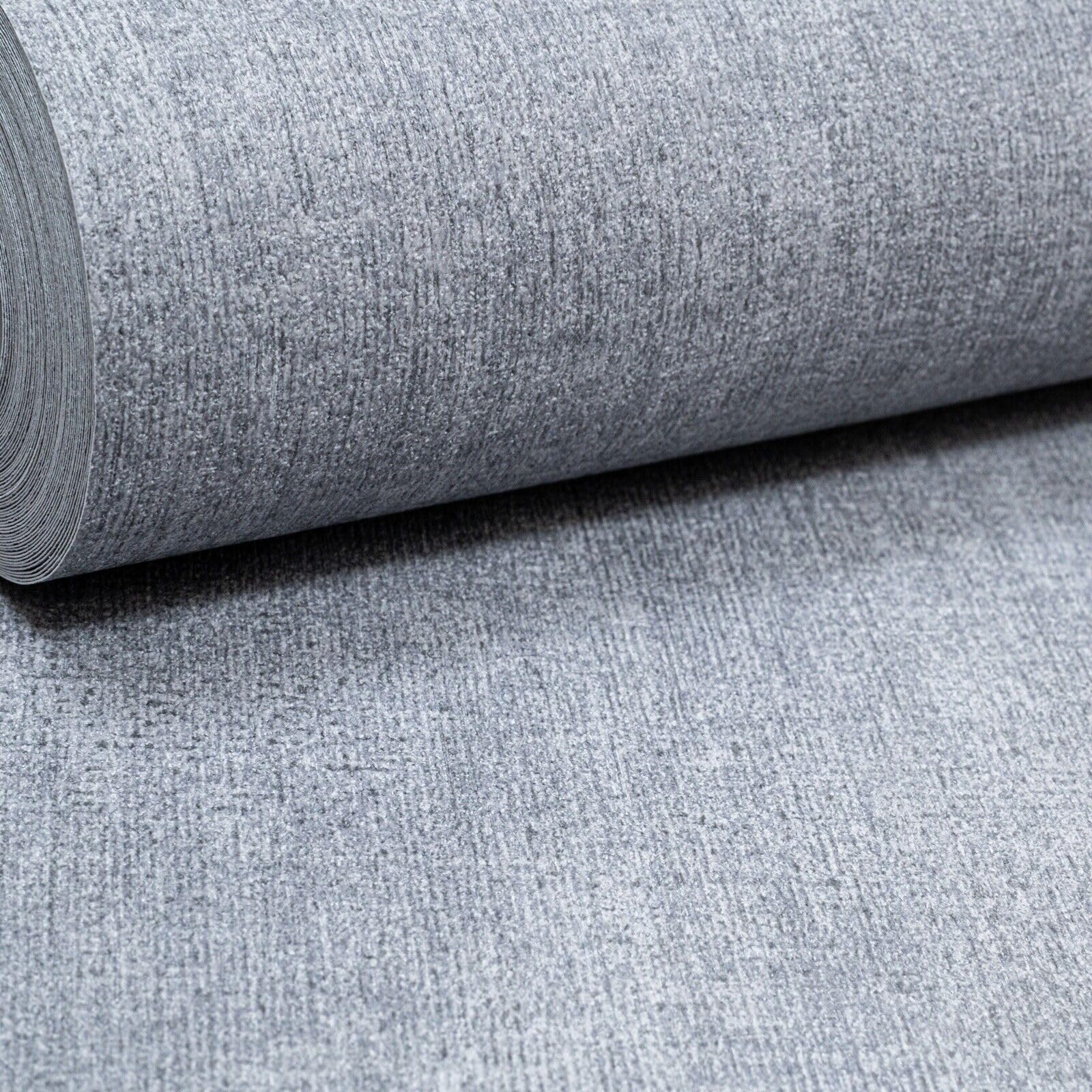 SOPHIE LAURENCE Plain Grey Textured Wallpaper - Non-Woven Vinyl, Easy Paste The Wall Application, Washable, 0.53m x 10.05m, Covers 5.3sqm