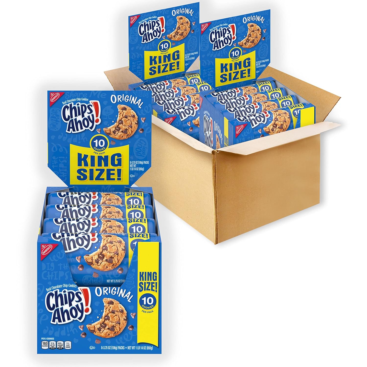 CHIPS AHOY! Original Chocolate Chip Cookies, 16 King Size