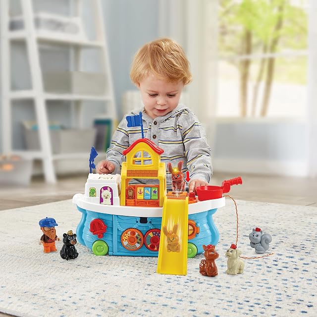 Foto 3 de 7 de VTech - Arca de Baby animalitos Todos abordo, Juguete de Arrastre, Playset Interactivo para niños +1 año…