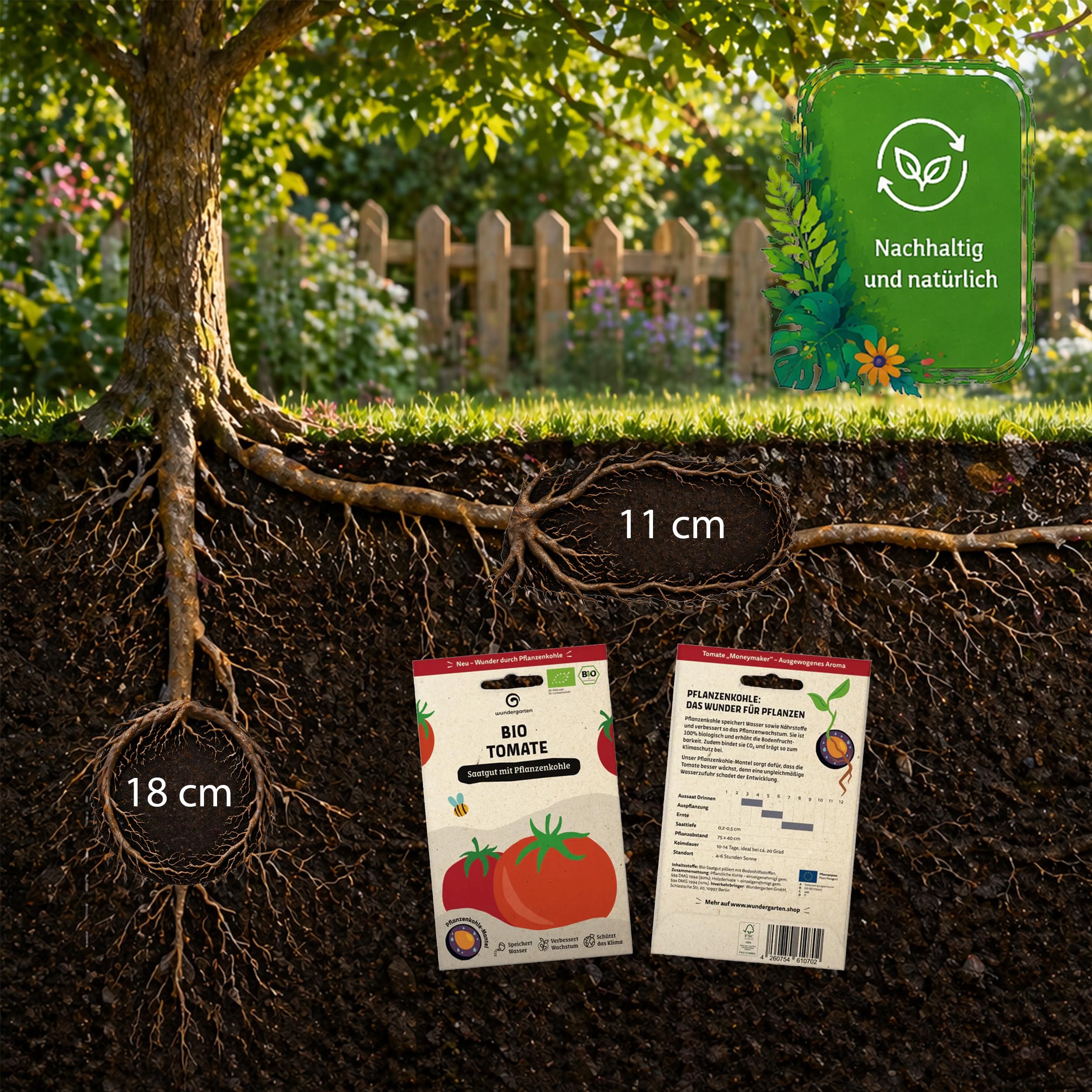 20x Bio Tomaten Saatgut Moneymaker – Wundergarten – Mit Pflanzenkohle-Mantel – Hohe Keimrate & aromatische Tomaten – Gemüsesamen für Garten, Gewächshaus & Balkon