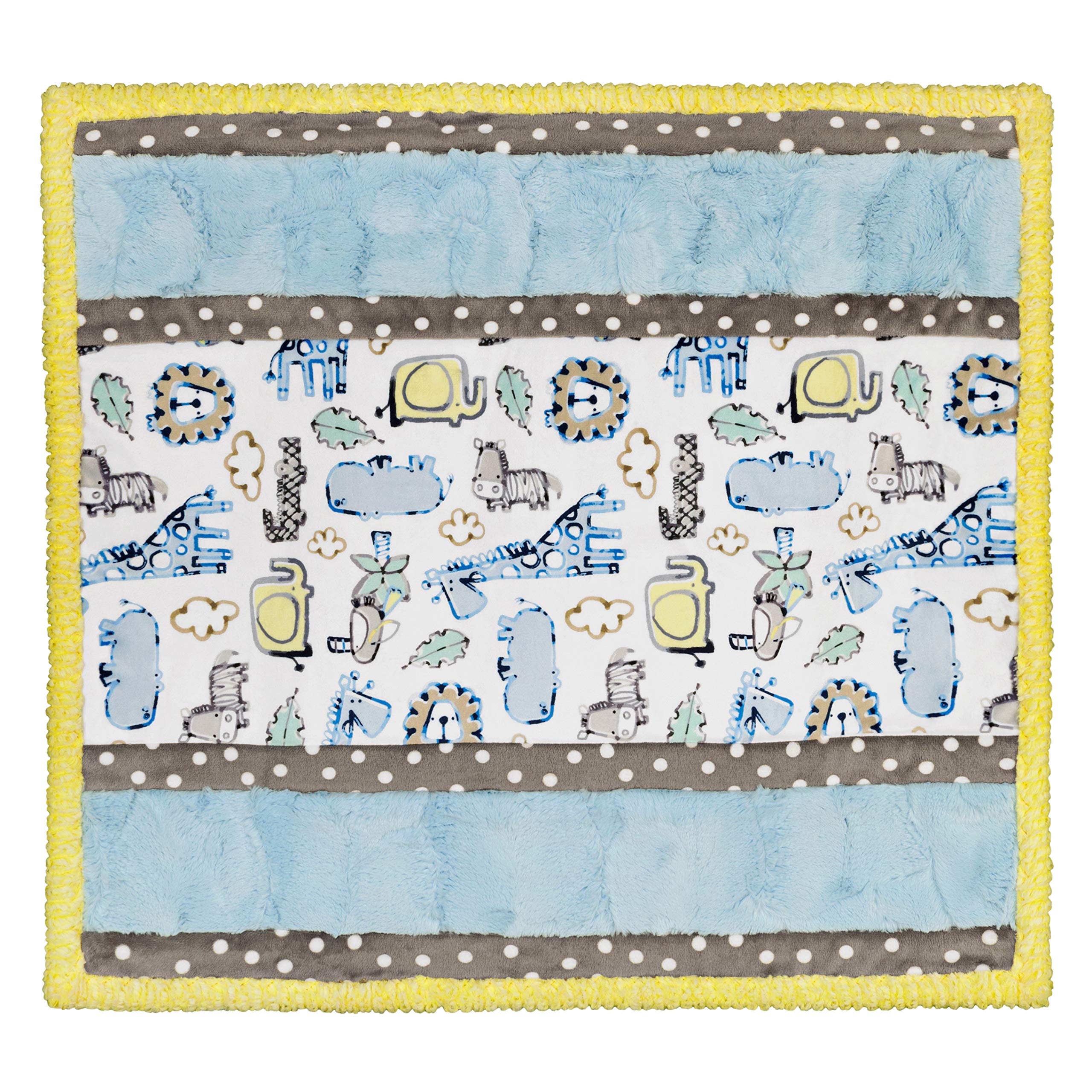 Shannon FABRICSShannon Minky Cuddle Kit Wee Ones Lion Around, Blue