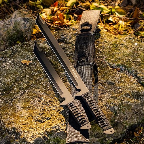 Miniatura 2 de BladesUSA HK-1067 Espada Ninja 26 pulgadas y 18 pulgadas total, negro