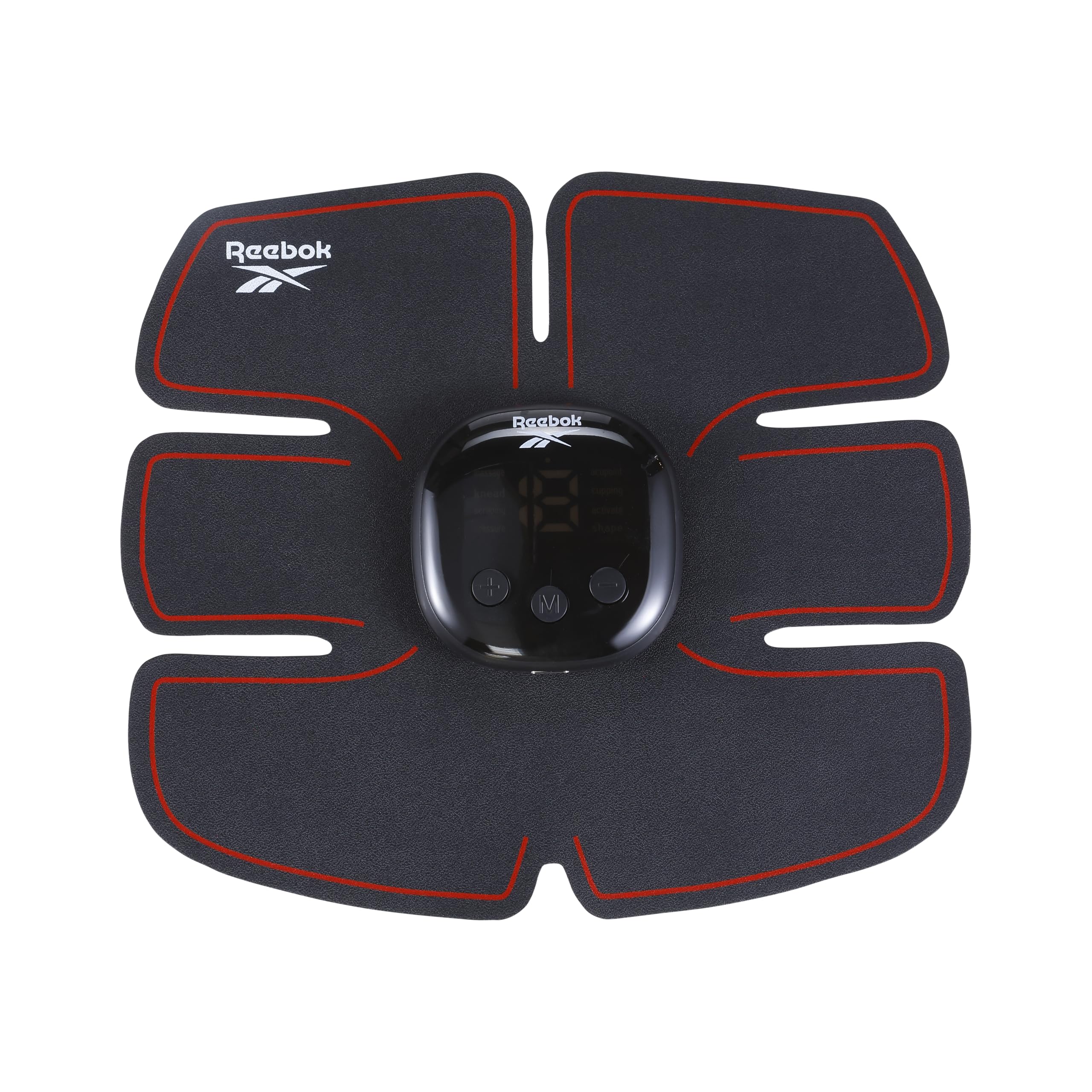 Reebok - EMS Abdominal Trainer 3 Piece Set, Electric Muscle Stimulator for Abs, Arms & Legs, Rechargeable, Adjustable Intensity, Portable Fitness Device