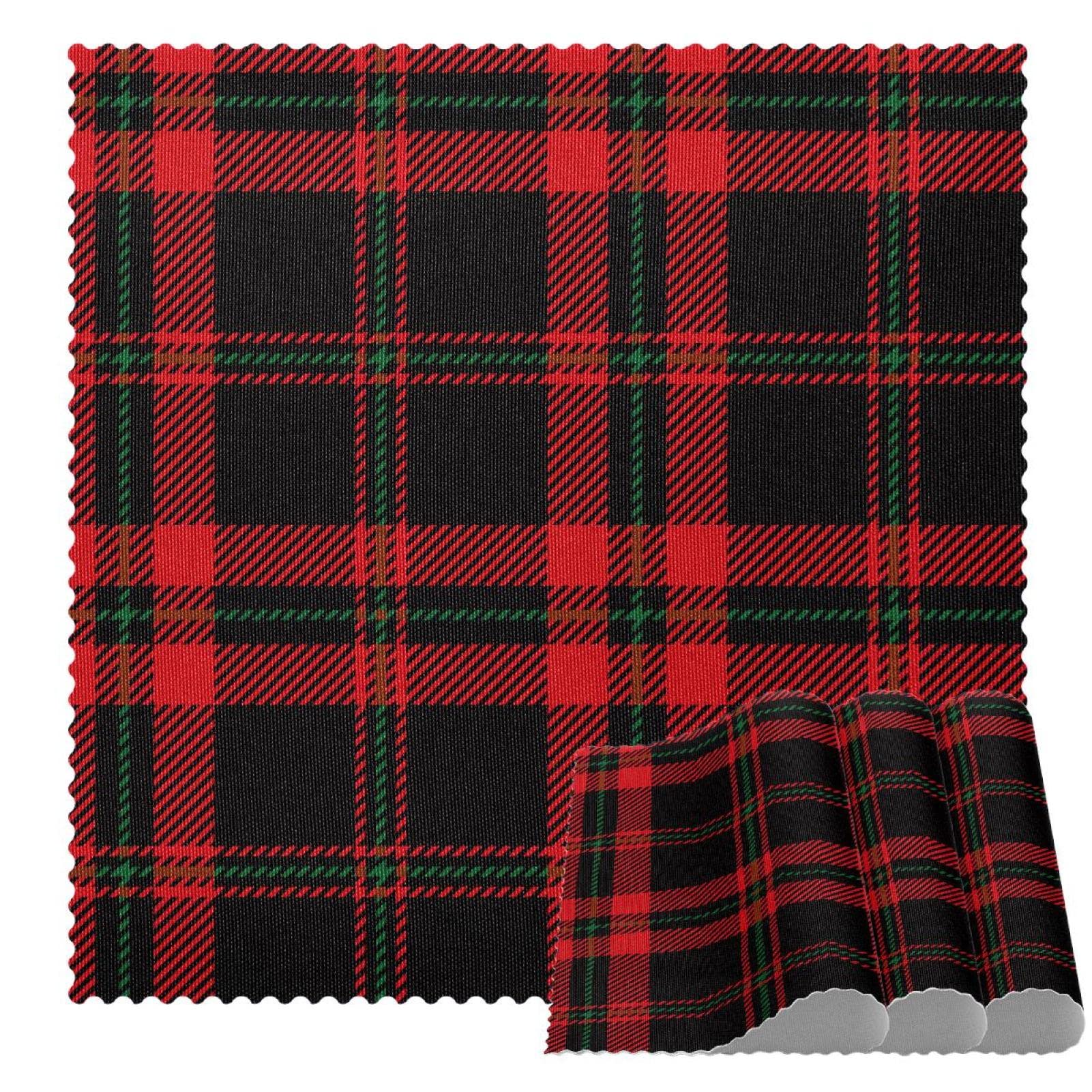 Sets de table tartan rouge pour repas de famille chaleureux et décoration de cuisine cozy