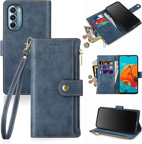 Antsturdy Motorola - Funda tipo cartera para Moto G Stylus 5G 2022 con tarjetero para mujeres y hombres, funda para teléfono Moto G Stylus 5G 2022