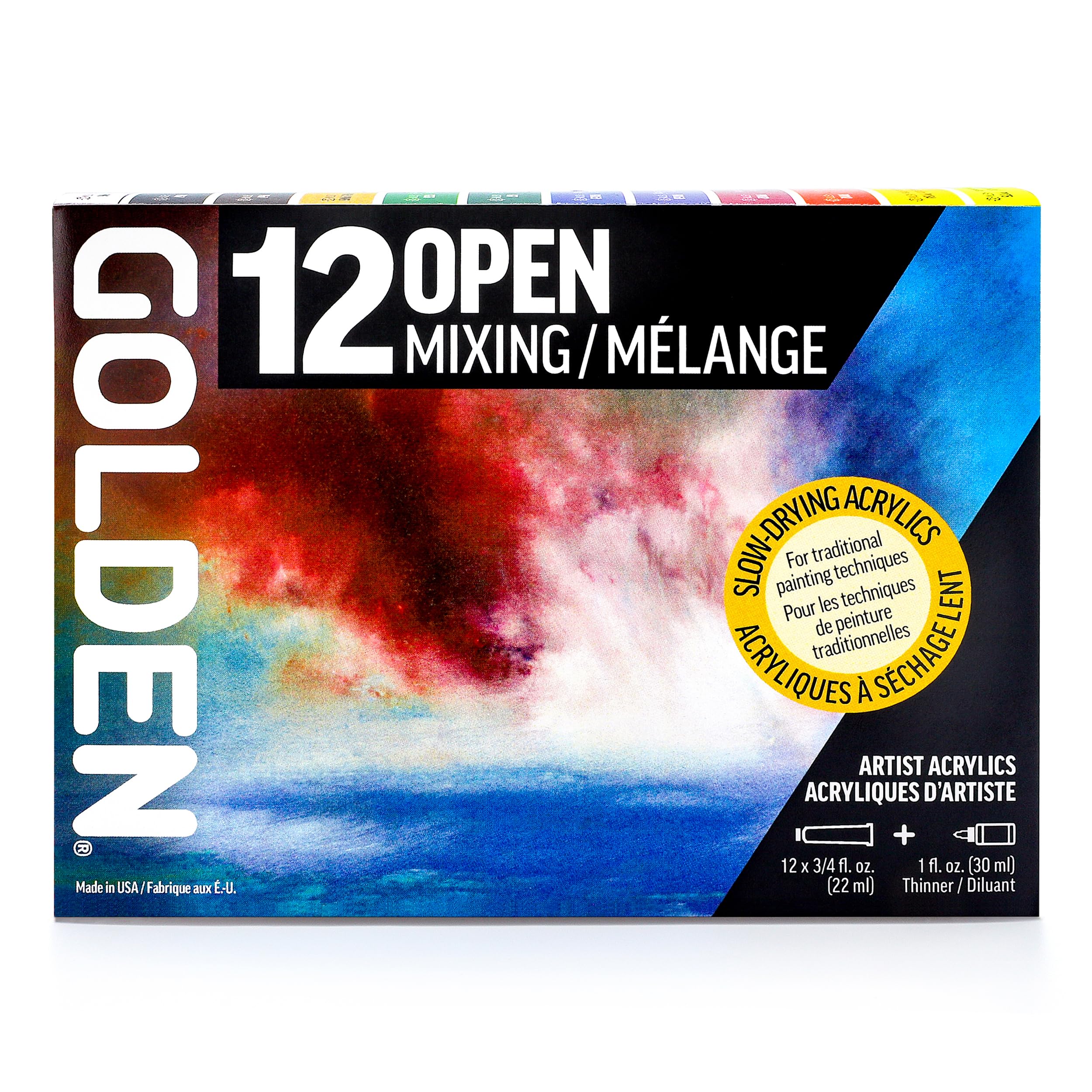 【新着商品】Golden Acrylic Open 905 22ml ミキシング Amazon.co.jp: Golden Acrylic Open 905 22ml ミキシング12色セット