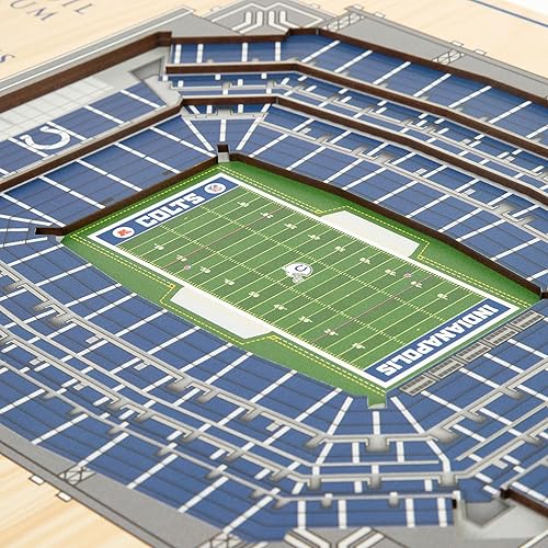 Vista 100 de YouTheFan Arte de pared de 5 capas con vista del estadio de la NFL