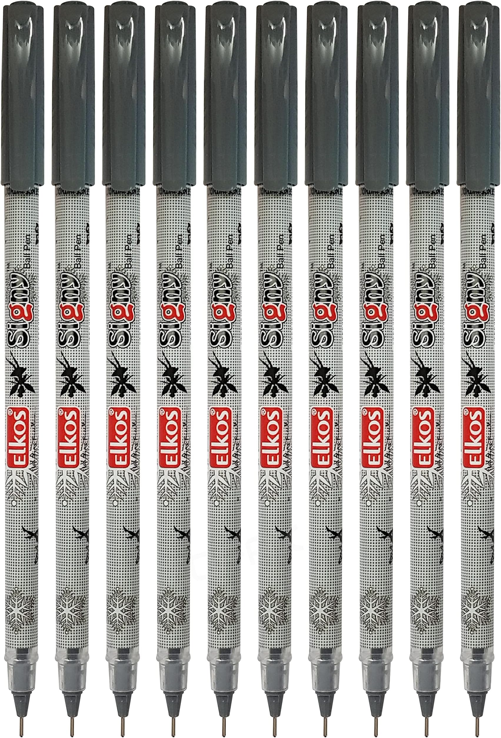ELKOS BLACK Ballpoint Pens, 0.7mm Fine Point, Pack of 20, Signy Ball Pens, Smooth Writing, Perfect School Office Home Use, ZOFAX Black Ball Pen