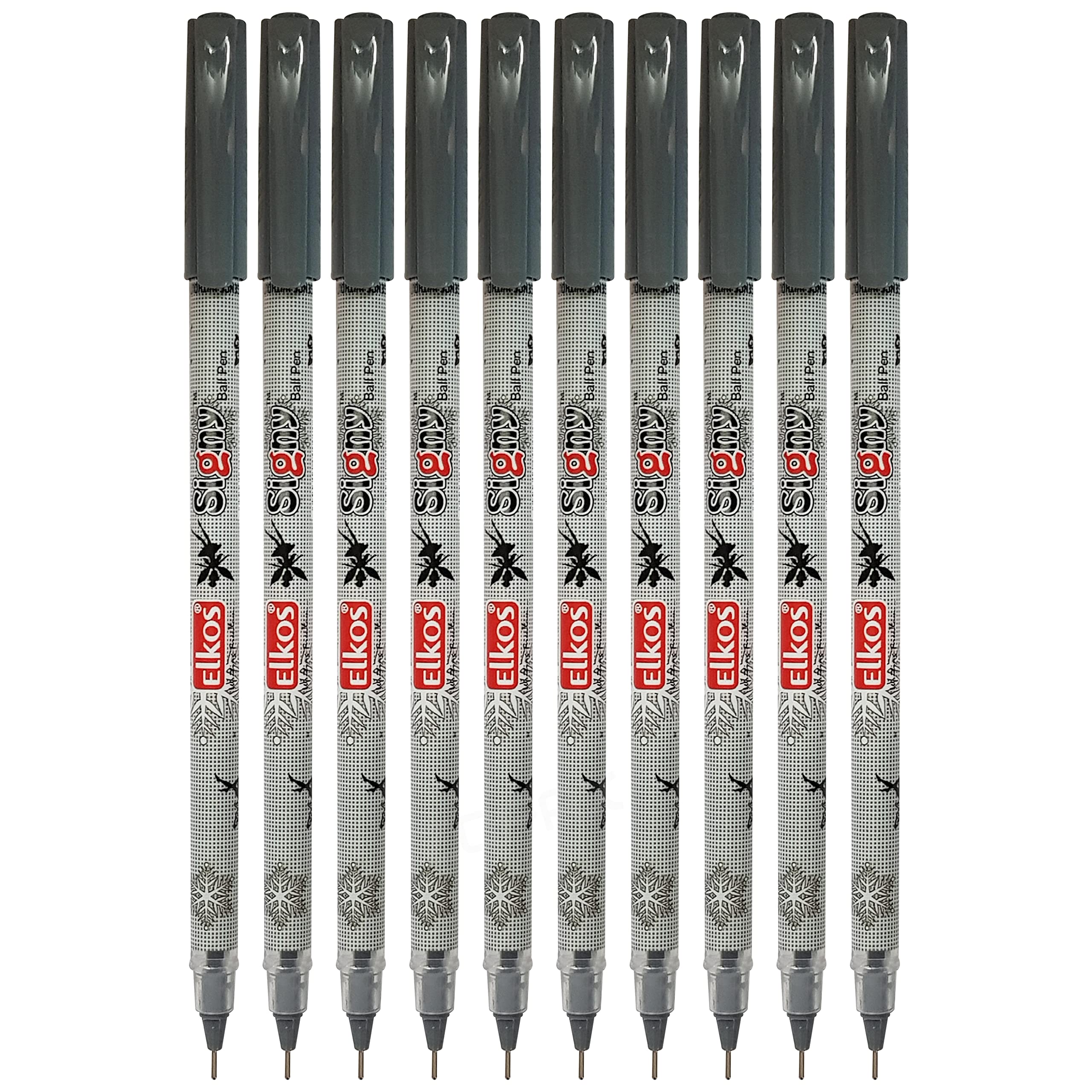 ELKOS BLACK Ballpoint Pens, 0.7mm Fine Point, Pack of 20, Signy Ball Pens, Smooth Writing, Perfect School Office Home Use, ZOFAX Black Ball Pen