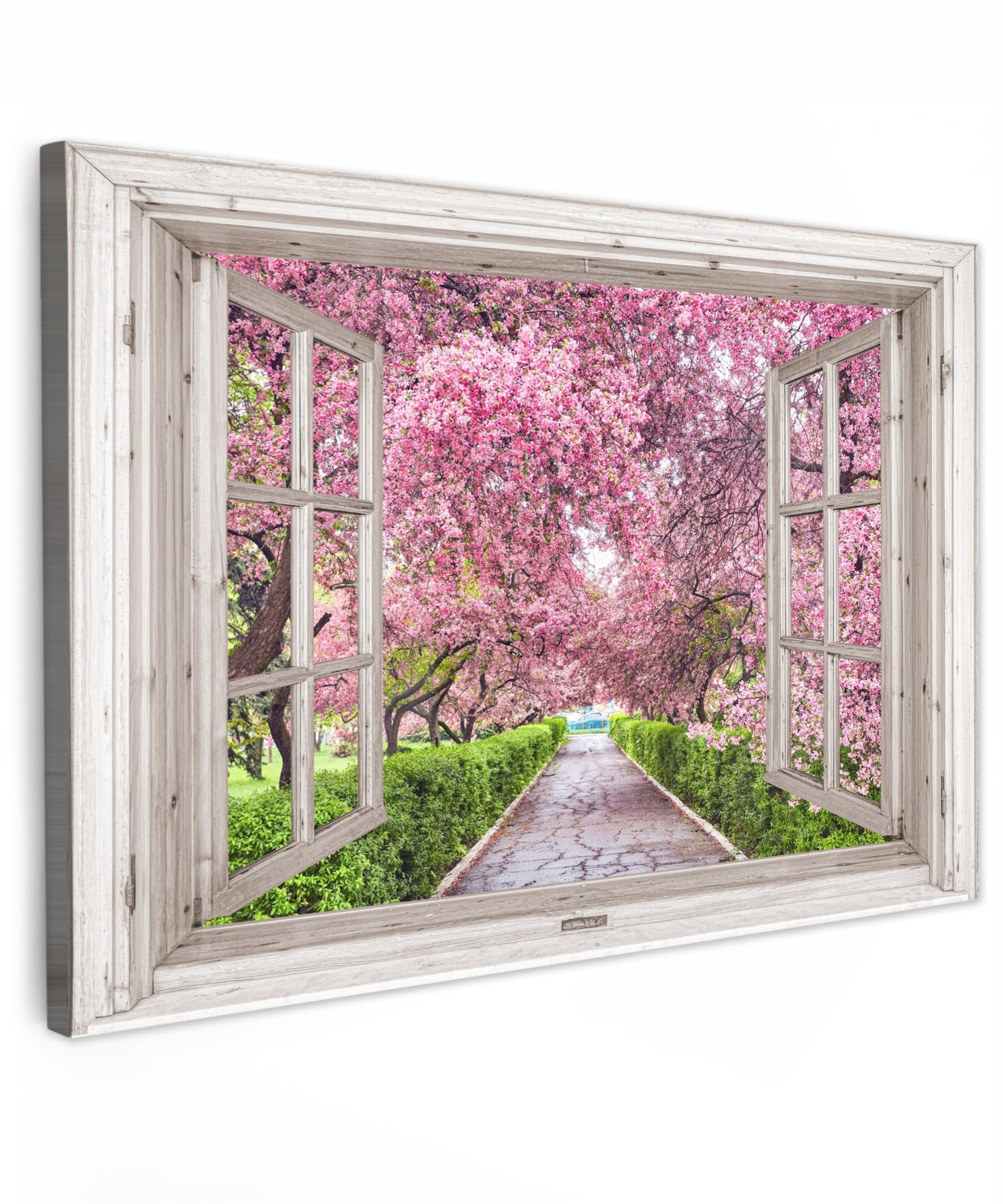Canvas per Esterno 120x80 cm Giardino Poster da Parete Decorazioni Accessori Decorazione Muro Murali Posters Moderne Wall Giapponese - Sakura - Fiore - Albero - Rami in Fiore