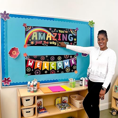 Miniatura 2 de Sproutbrite Banderapóster de decoraciones de aula - Banner de bienvenida (papel)