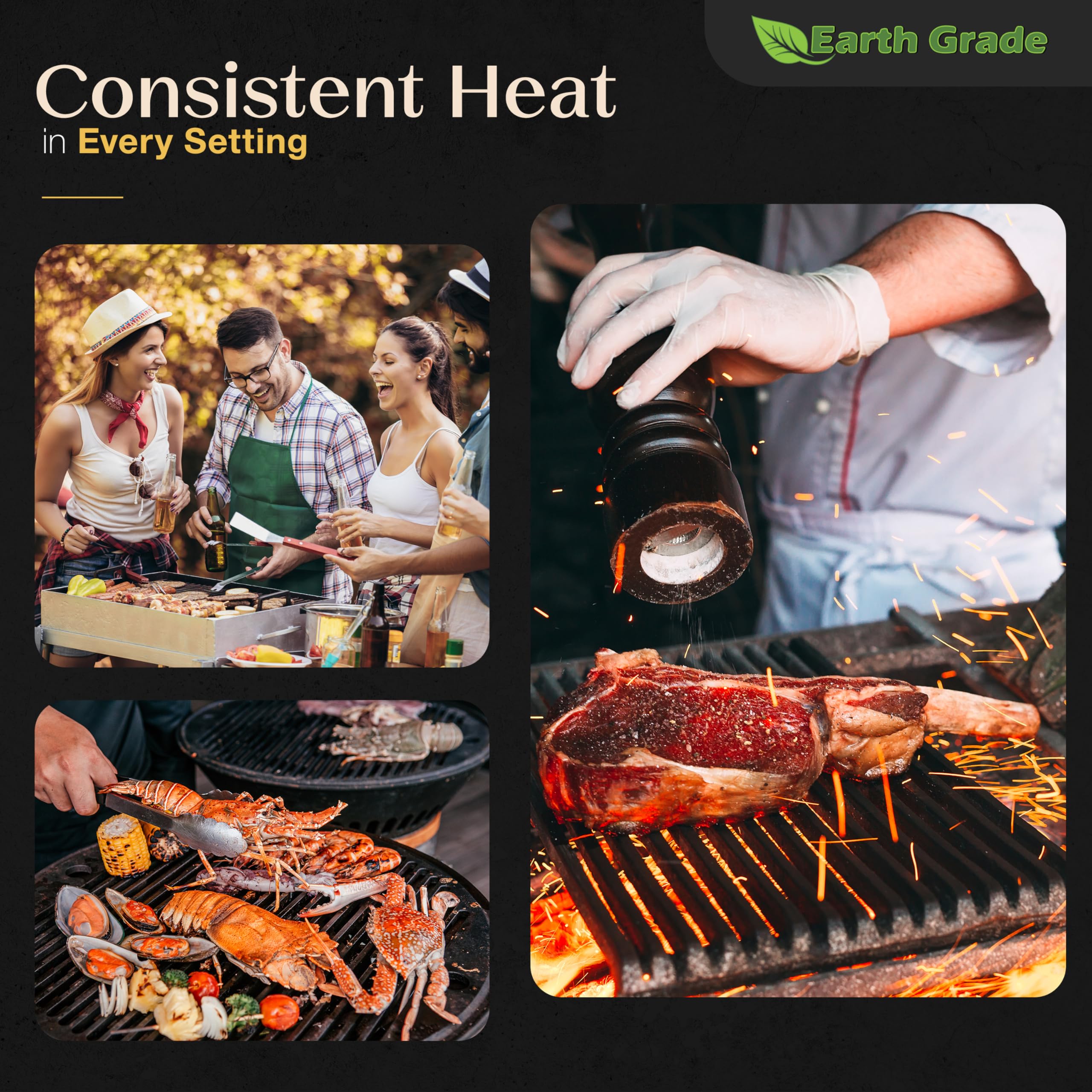 Charbon de bois de qualité restaurant 70 L – Bois de bois de lompon durable | Éclairage rapide, faible cendre, haute puissance de chaleur | Compatible barbecue, grill, fumoir et Kamado | Bois dur 100