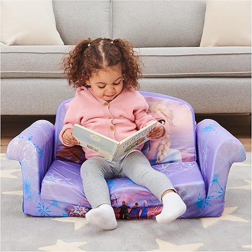 Miniatura 97 de Marshmallow Muebles, Niños 2-en-1 Flip Open Foam Comprimido Sofá, Disney La Sirenita