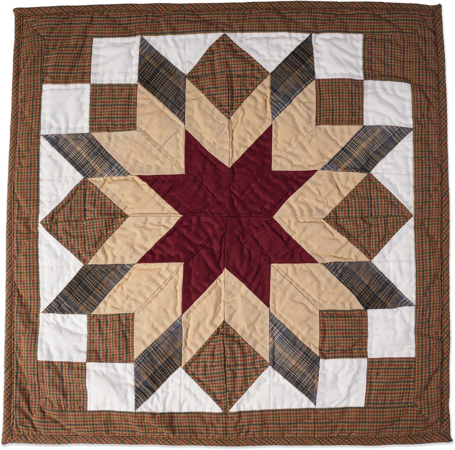 Southwestern Hand Quilted 19 inches by 19 inches 100% Cotton Wall Hanging, Block Quilt, Table Topper Quilt, Rod Pocket Quilt