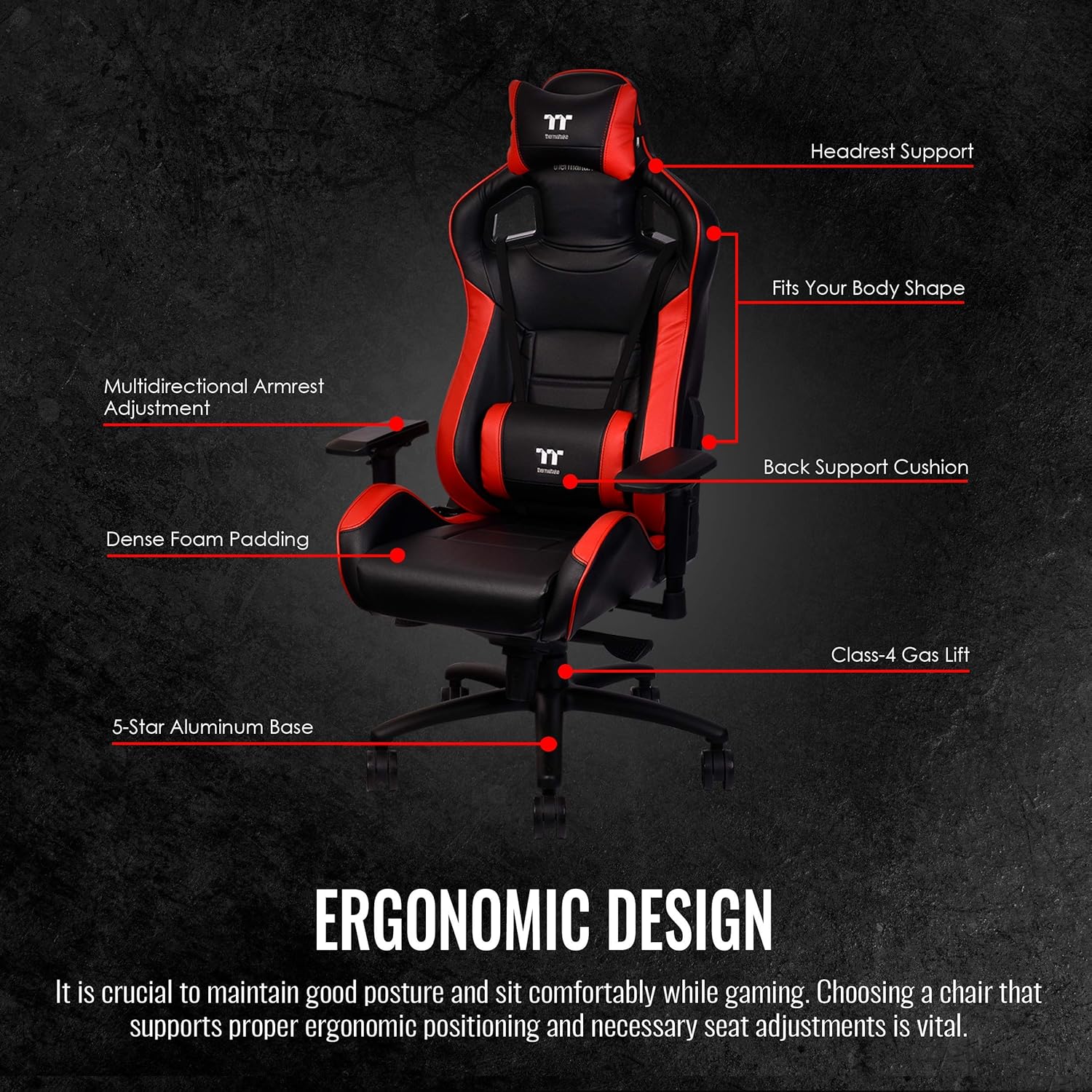 Thermaltake X-Fit Gaming Chair Black White Taiwan Ubuy