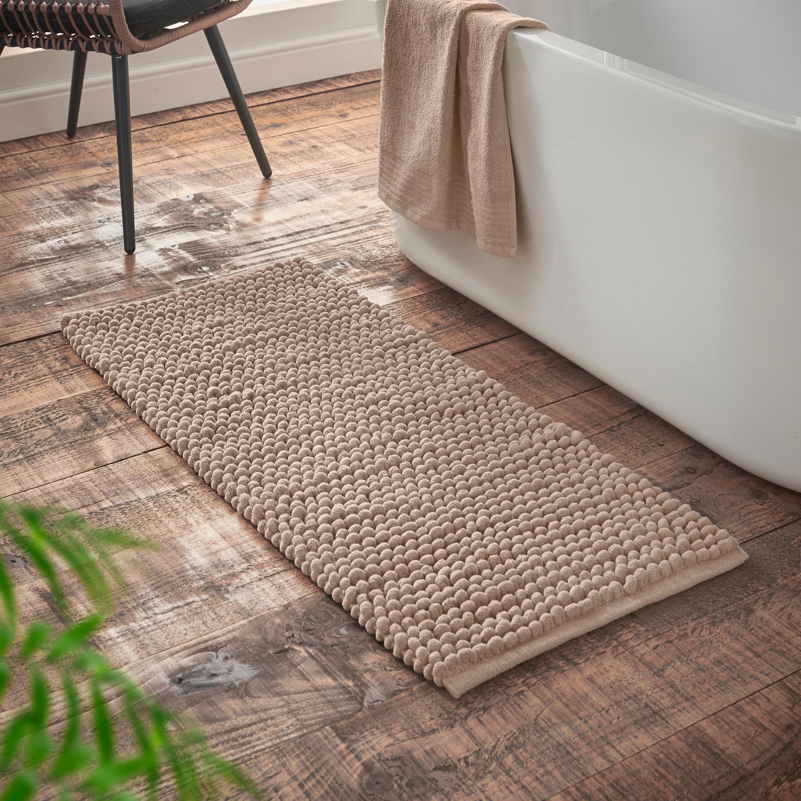Bianca Natural Aspen Bobble 50X120 Cm Bath Runner